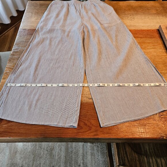 Listicle Striped Wide-Leg Pants - Navy/White - Size Small - Picture 10 of 11